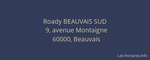 Roady BEAUVAIS SUD