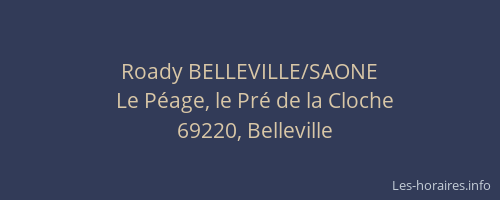 Roady BELLEVILLE/SAONE