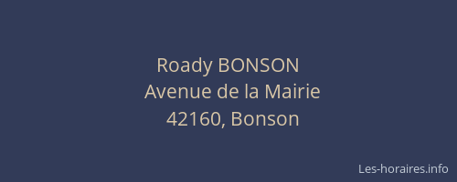 Roady BONSON
