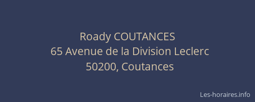 Roady COUTANCES