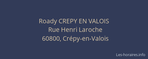 Roady CREPY EN VALOIS