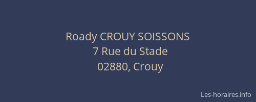 Roady CROUY SOISSONS