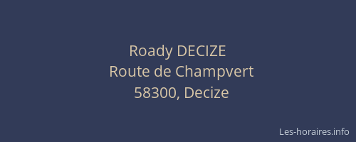 Roady DECIZE