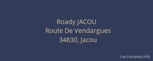 Roady JACOU