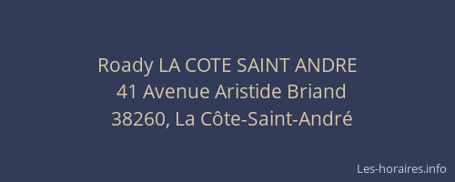 Roady LA COTE SAINT ANDRE