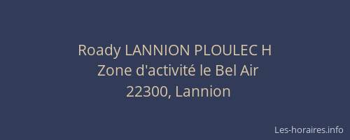 Roady LANNION PLOULEC H