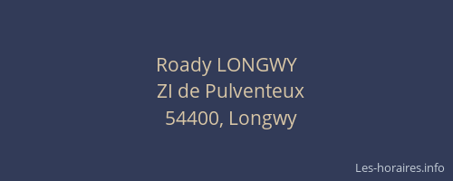 Roady LONGWY