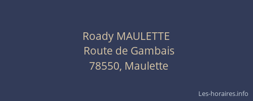 Roady MAULETTE