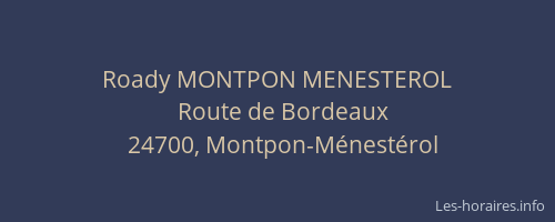 Roady MONTPON MENESTEROL