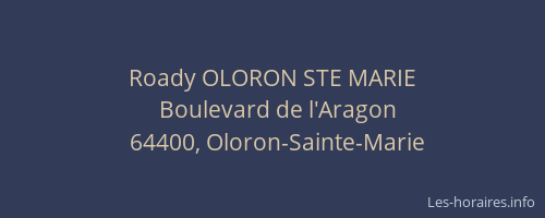 Roady OLORON STE MARIE