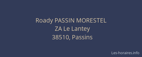 Roady PASSIN MORESTEL