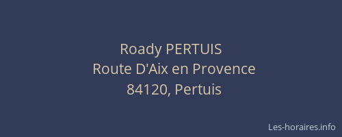 Roady PERTUIS