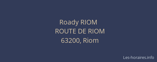 Roady RIOM