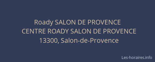 Roady SALON DE PROVENCE
