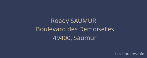 Roady SAUMUR