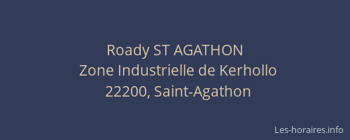 Roady ST AGATHON