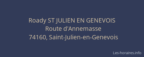 Roady ST JULIEN EN GENEVOIS
