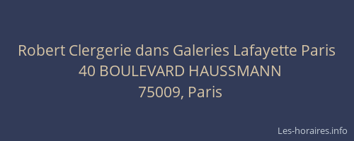 Robert Clergerie dans Galeries Lafayette Paris