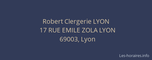 Robert Clergerie LYON