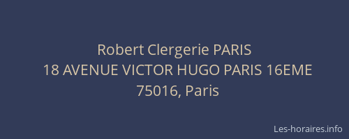 Robert Clergerie PARIS