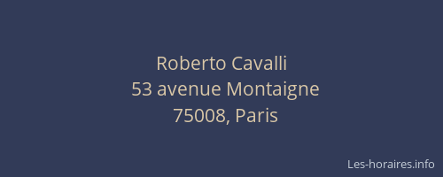 Roberto Cavalli