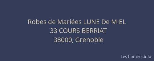 Robes de Mariées LUNE De MIEL