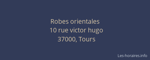 Robes orientales