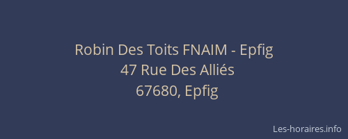 Robin Des Toits FNAIM - Epfig
