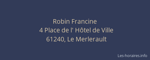 Robin Francine