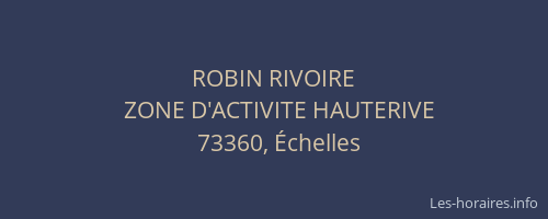 ROBIN RIVOIRE