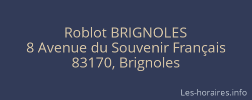 Roblot BRIGNOLES