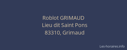 Roblot GRIMAUD