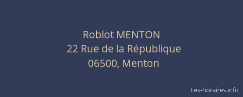 Roblot MENTON