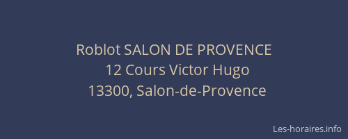 Roblot SALON DE PROVENCE