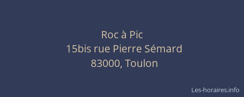 Roc à Pic
