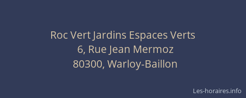 Roc Vert Jardins Espaces Verts
