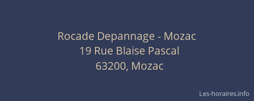 Rocade Depannage - Mozac