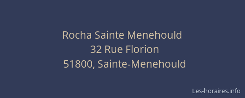 Rocha Sainte Menehould