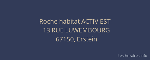 Roche habitat ACTIV EST