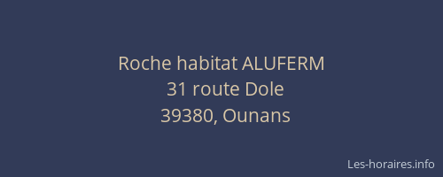 Roche habitat ALUFERM