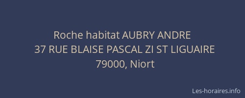 Roche habitat AUBRY ANDRE