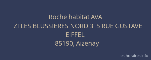Roche habitat AVA