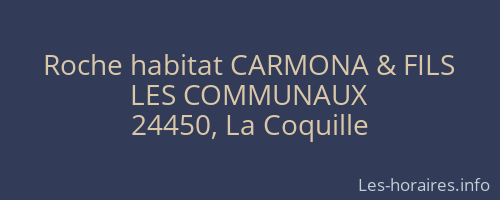 Roche habitat CARMONA & FILS