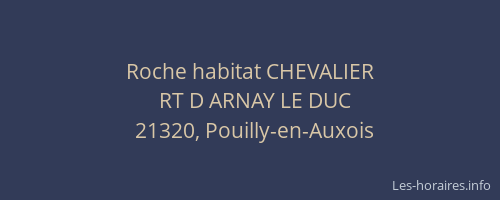 Roche habitat CHEVALIER