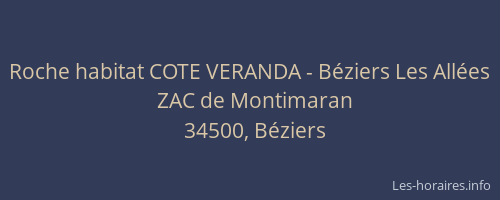 Roche habitat COTE VERANDA - Béziers Les Allées