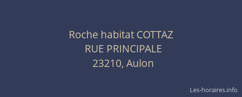 Roche habitat COTTAZ