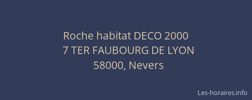 Roche habitat DECO 2000