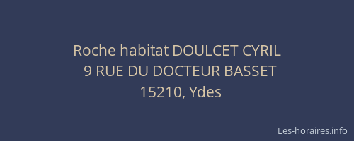 Roche habitat DOULCET CYRIL