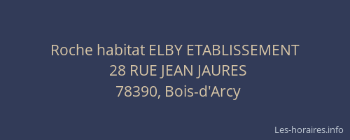 Roche habitat ELBY ETABLISSEMENT