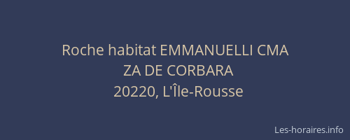 Roche habitat EMMANUELLI CMA
